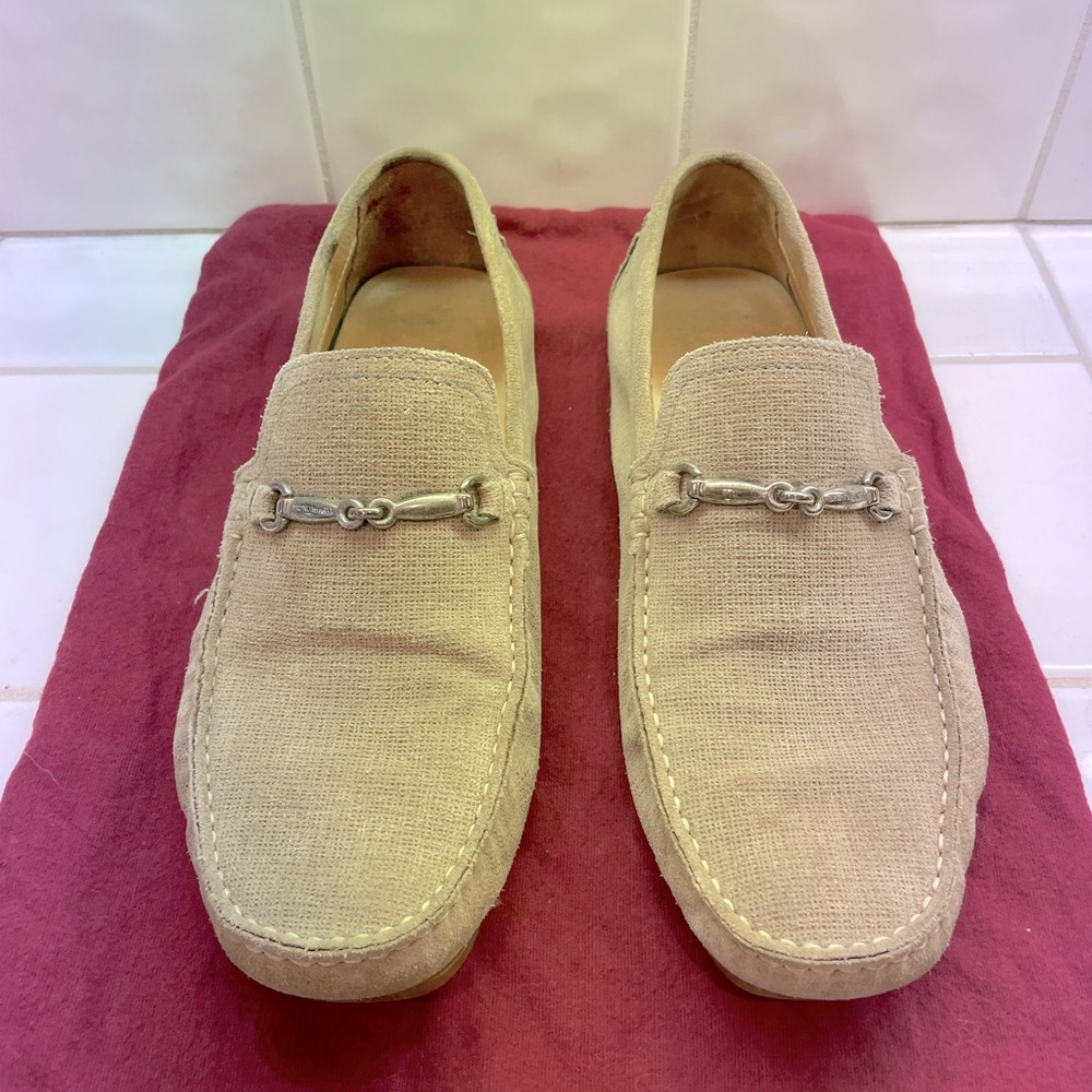 Used Bruno Magli Men’s driving loafers sz 8 Taupe